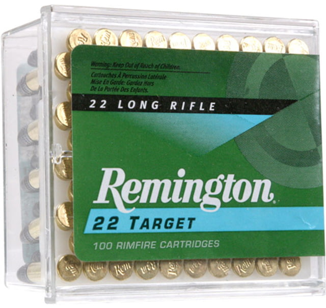 ington 22 Target .22 Long Rifle 40 Grain Round Nose Brass Cased Rimfire 50 Rounds Ammo
