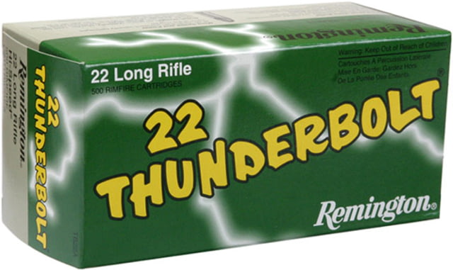 ington 22 Thunderbolt .22 Long Rifle 40 Grain Round Nose Brass Cased Rimfire 500 Rounds Ammo