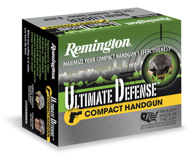 ington Ultimate Defense Compact .45 ACP 230 Grain Bonded Jacketed Hollow Point Centerfire Pistol 20 Rounds Ammo