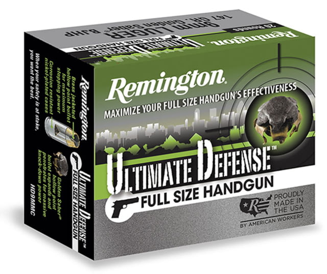 ington Ultimate Defense Full-Size .45 ACP 185 Grain Bonded Jacketed Hollow Point Centerfire Pistol 20 Rounds Ammo