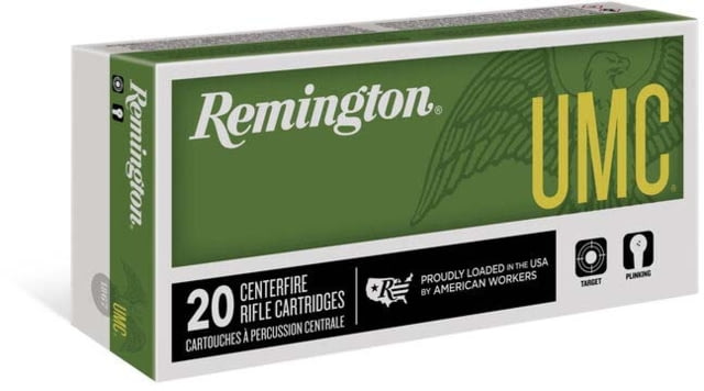 ington UMC .224 Valkyrie 75 Grain Full Metal Jacket Brass Cased Centerfire Rifle 20 Rounds Ammo