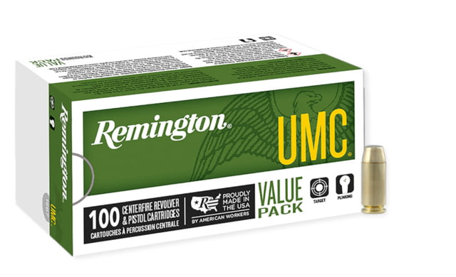 ington UMC .40 S&W 180 Grain Full Metal Jacket Centerfire Pistol 100 Rounds Ammo