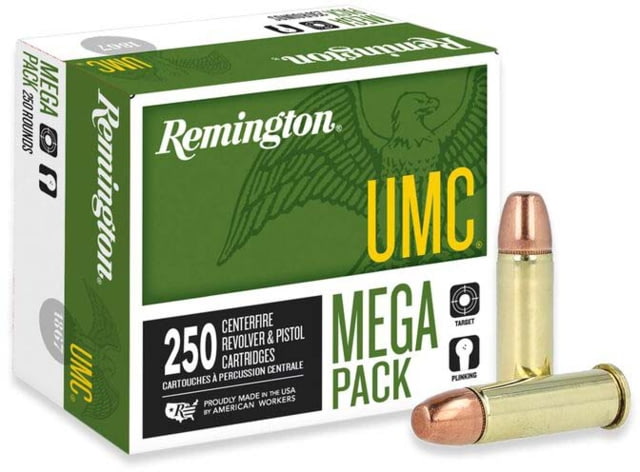 ington UMC .38 Special 130 Grain Full Metal Jacket Centerfire Pistol 250 Rounds Ammo