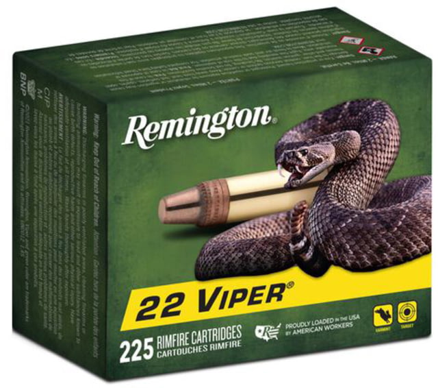 ington 22 Viper .22 Long Rifle 36 Grain Truncated Cone Solid Brass Cased 225 Rounds Ammo
