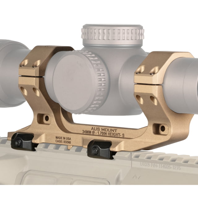 DEMO Reptilia AUS Optic Mount 1.70inch Height FDE 34mm - Reptilia