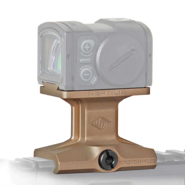 USED Reptilia DOT Mount 1.93in Height for Aimpoint ACRO Type III Hardcoat Anodized FDE Anodized NSN 1005-01-674-6542 - Reptilia