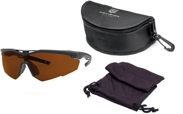 Revision Critical Shooting Glasses Black Frame Black Lens Large - Revision