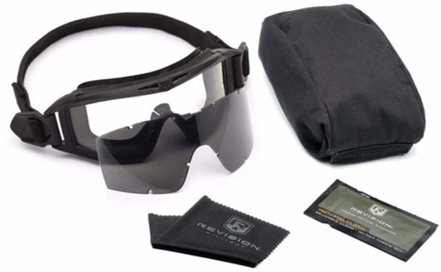 Revision Desert Locust Carrier Goggle System Lens Clear and Smoke Frame Black