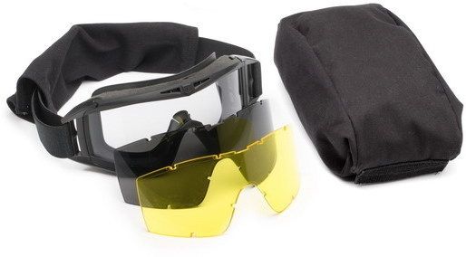 Revision Desert Locust Ballistic Goggles Deluxe Kit Black w/Clear Solar Yellow Lenses - Revision