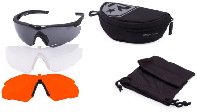 Revision FT-2 Shooting Glasses Black Frame Clear & Smoke Lens Large - Revision