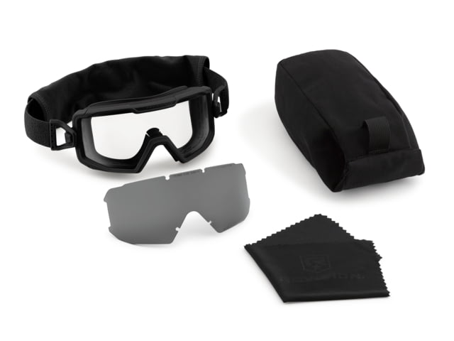 Revision Merlinhawk Goggle System Essential Kit Black Frame Clear and Smoke Lenses Regular - Revision