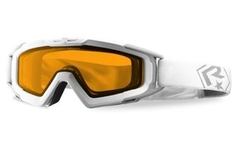Revision Snowhawk Basic Goggle System w/ Vermillion High-Contrast Lens White Frame
