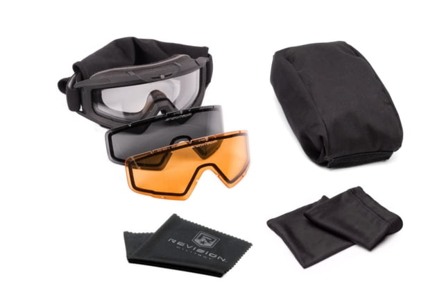 Revision Snowhawk Goggle System Deluxe Kit Black Frame - Revision
