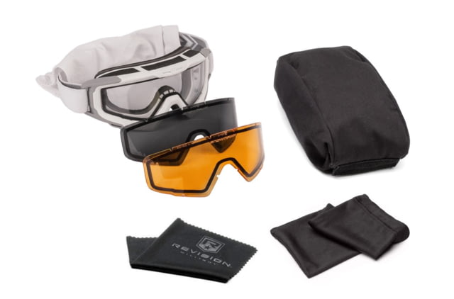 Revision Snowhawk Goggle System Deluxe Kit White Frame - Revision