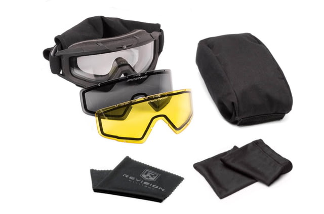 Revision Snowhawk Goggle System Deluxe Kit Black Frame - Revision