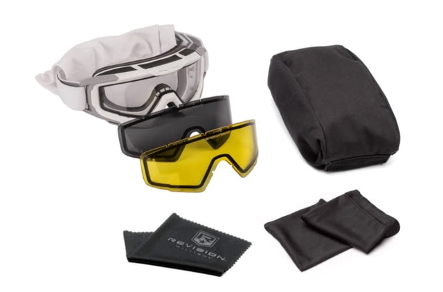 Revision Snowhawk Goggle System Deluxe Kit White Frame - Revision