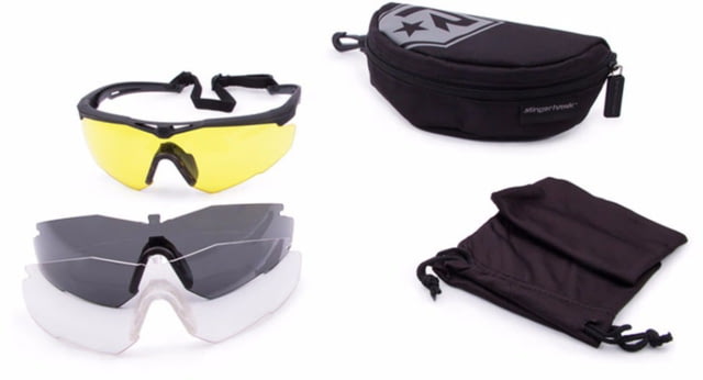 Revision Stingerhawk Deluxe Kits Lens Yellow Clear and Smoke Frame Black Large - Revision