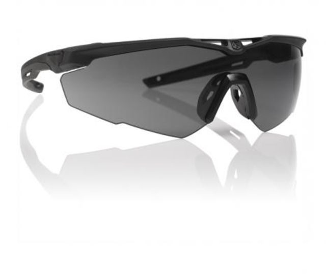 Revision Stingerhawk Eyewear System US Military Kit Black FrameClear and Smoke LensHead StrapMicrofiber Pouch and Case - Revision