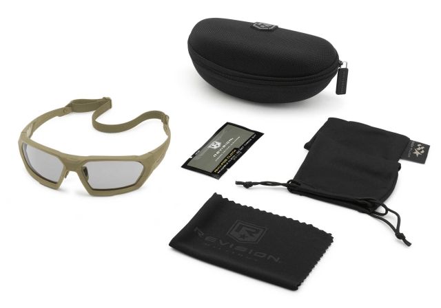 Revision Unisex Shadowstrike Ballistic Sunglass Basic Tan w/ Polarized Lens