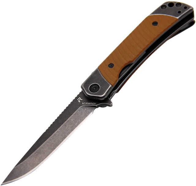 Revo Duo Linerlock Drop Point Brown - Revo Knives