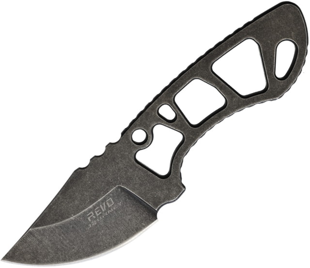 Revo Journey Companion Knife 2.13" black stonewash finish 3Cr13 stainless blade Skeletonized handle - Revo Knives