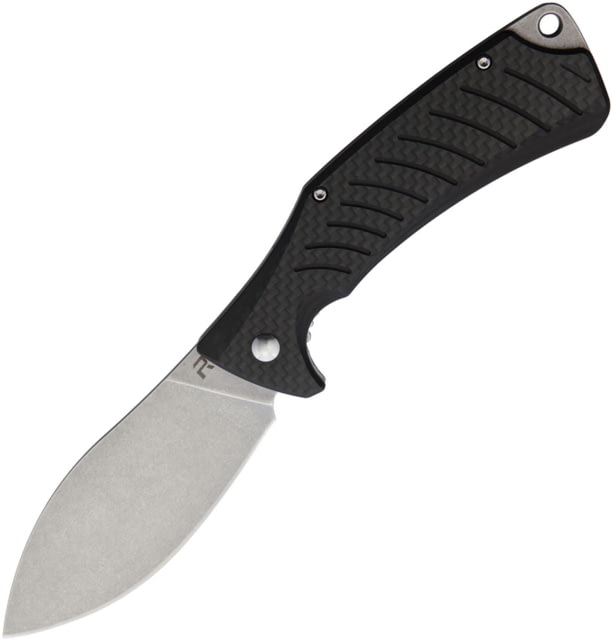 Revo Ness Linerlock Folding Knife 3.5" stonewash finish stainless blade Carbon fiber handle NESS CARBON FIBER - Revo Knives