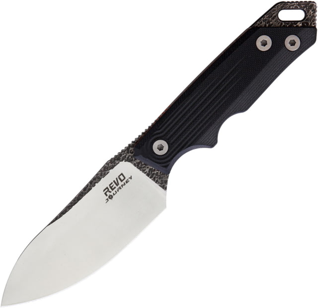 Revo RJ1 Journey Fixed Blade Blk Knife 3.75" satin finish 9Cr stainless blade Black G10 handle - Revo Knives