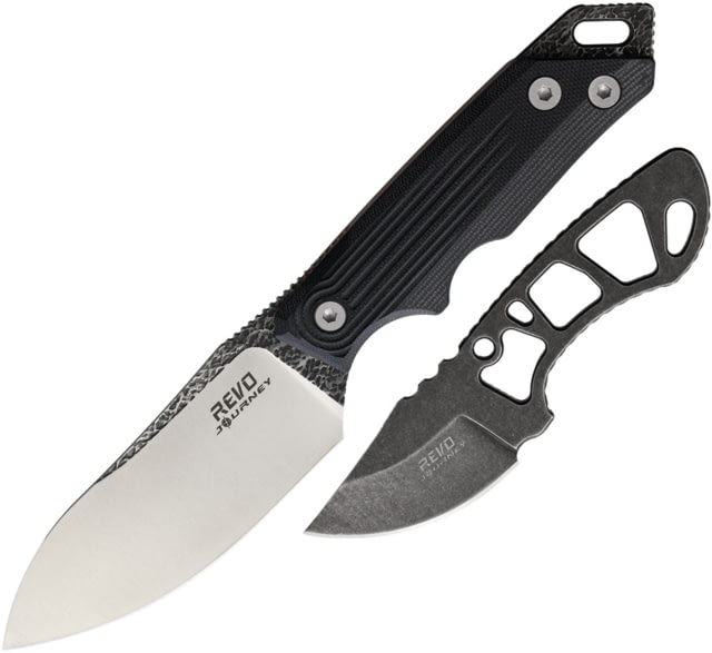 Revo RJ1 Journey Pack w/Comp Knife 3.75" stonewash and satin finish stainless blade Skeletonized handle - Revo Knives