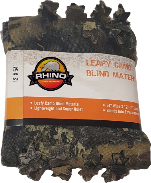 Rhino Blinds Leafy Camo Burlap Black/Steel - Rhino Blinds