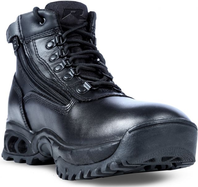 Ridge Outdoors  Mid Side Zip All Leather Waterproof Boot Black 9W 0W - Ridge Footwear