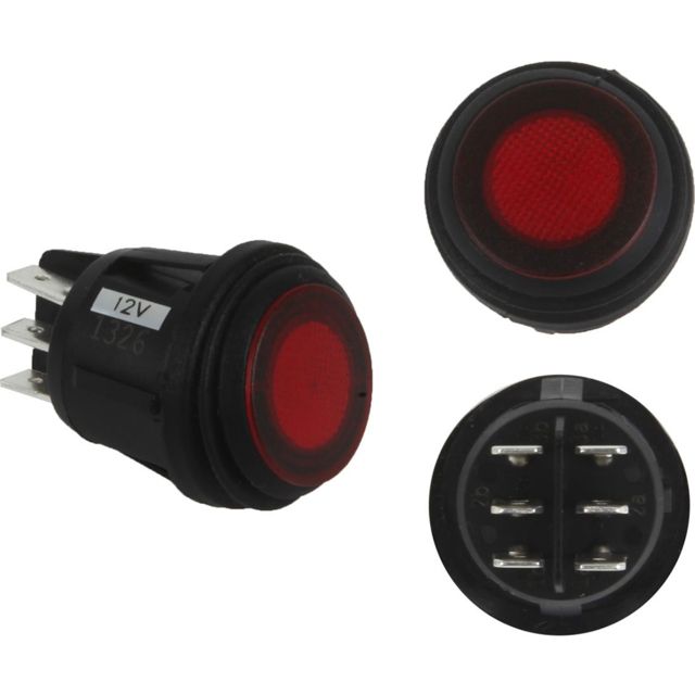 Rigid Industries 3 Position Rocker Switch - Red - Rigid Industries