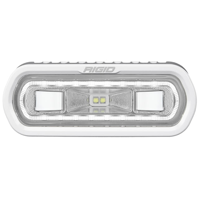 Rigid Industries SR-L Series LED Marine Spreader Light w/ White Surface Mount White Light w/White Halo