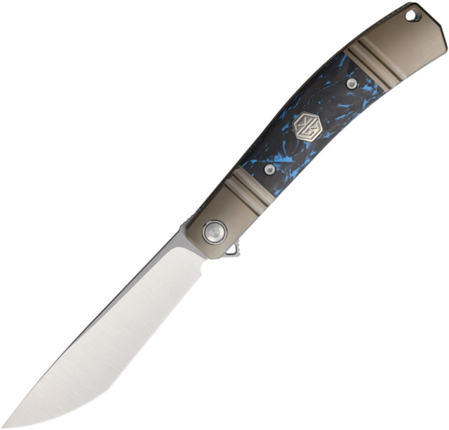Rike Knife Framelock Bronze Blue CF RKKD02BBCF