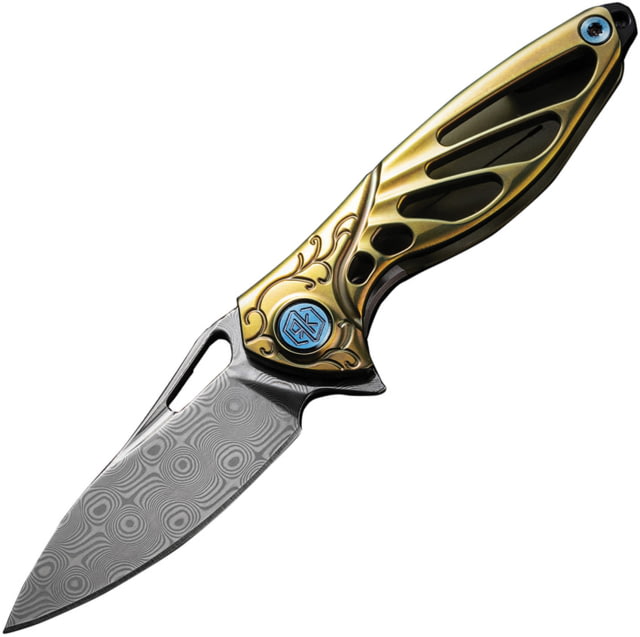 Rike Knife Mini Framelock Gold - Rike Knife