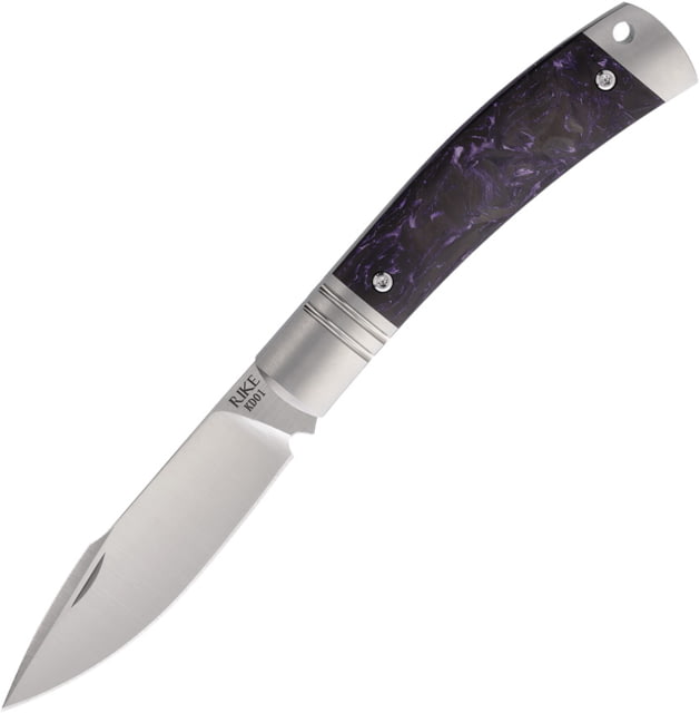 Rike Knife Slip Joint Black Purple CF - Rike Knife
