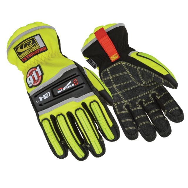 Ringers Gloves Extrication Barrier One Glove High Visibility Lime - Ringers Gloves