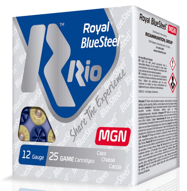 RIO Ammunition  Royal BlueSteel Magnum 20 Gauge 3 1 Oz 4 Shot 25 Bx/ 10 - Rio Ammunition