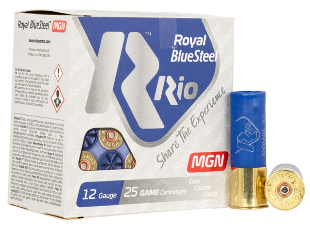  Ammunition Royal BlueSteel Magnum 12 Gauge 3in 1 1/8 Oz BB Shotgun 25 Rounds Ammo