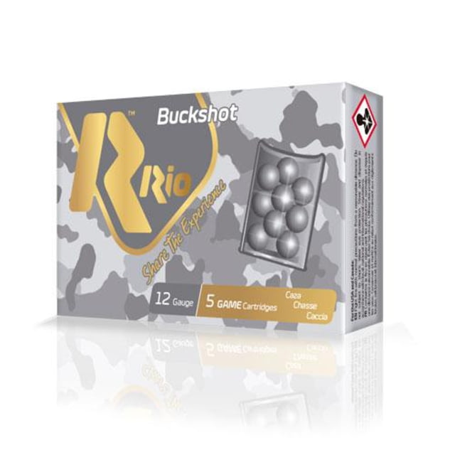 RIO Ammunition Royal Buck Shotshell 12 ga 2-3/4in 12 pellets 1345 fps Size 1 5/ct - Rio Ammunition