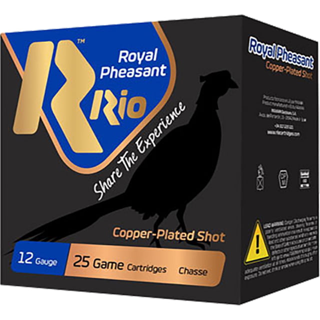 RIO Ammunition Royal Pheasant Copper 40 MGN 12 Gauge 3 in 1 3/8 oz 5 Shot Shotgun Ammo 25 Rounds