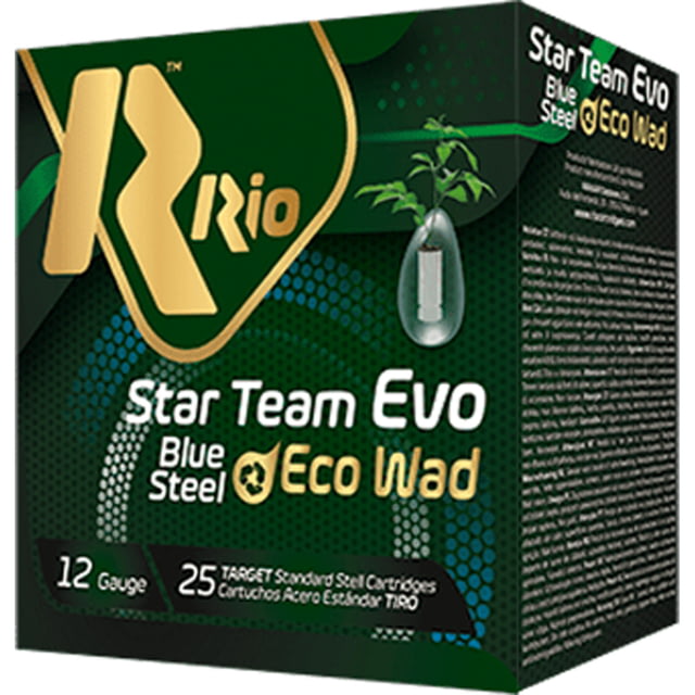  Ammunition Star Team EVO 24 ECO BlueSteel 12 Gauge 2 3/4 In 1 Oz 7.5 Shot Shotgun 25 Rounds Ammo