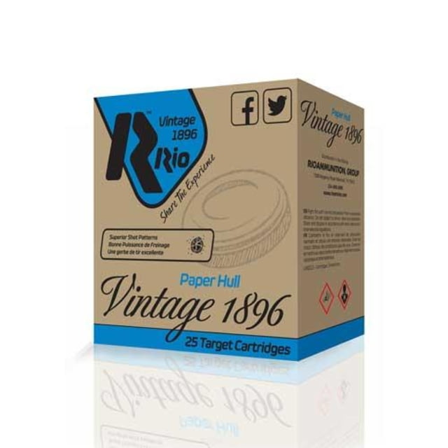 RIO Ammunition Vintage 1896 Paper Flyer Lite 36 Shotshells 12 ga 2-3/4in 1-1/4oz Size 7.5 1250 fps 10/ct - Rio Ammo