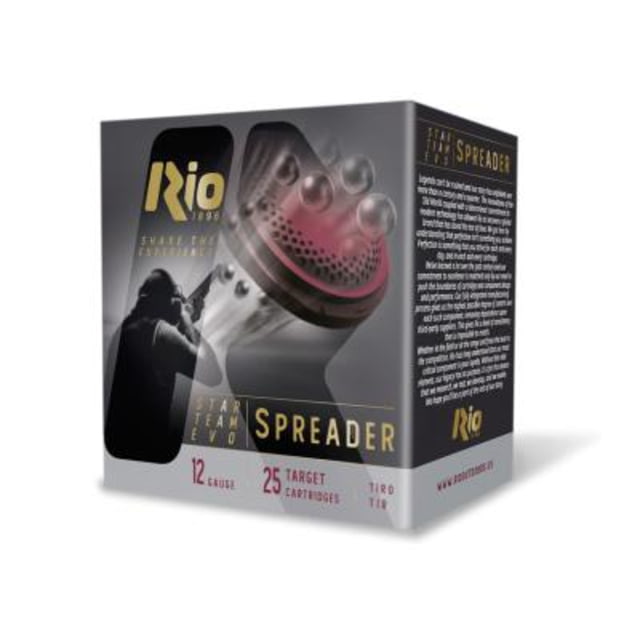 Rio Outdoors Corp Rio Star Team Evo Spreader High Velocity Shotshells 12ga 2-3/4 1-1/8oz 1335 Fps #7.5 25/ct Outdoors Corp Rio Star Team Evo Spreader High Velocity Shotshells 12ga 2-3/4 1-1/8oz 1335 Fps #7.5 25/ct Ammo