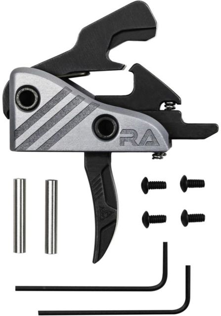 Rise Armament BLITZ 3.5lb Drop-In Trigger w/ Anti Walk Pins, Silver/Black, RA-524-BLK