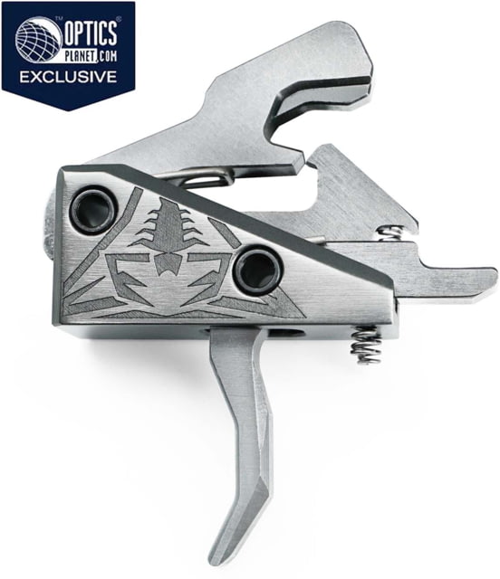 Rise Armament OPMOD Hex-C RA-240 Enhanced Rifle Trigger Curved 3.5lb Pull Graphite Silver