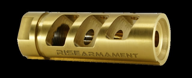 Rise Armament RISE Armament RA-701 Compensators .30 Caliber 5/8x24 Thread Titanium Nitride Gold - $87.99 at Optics Planet