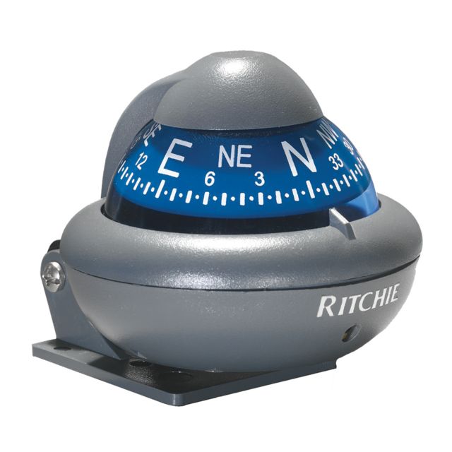 Ritchie  RitchieSport Automotive Compass - Bracket Mount - Gray - Ritchie