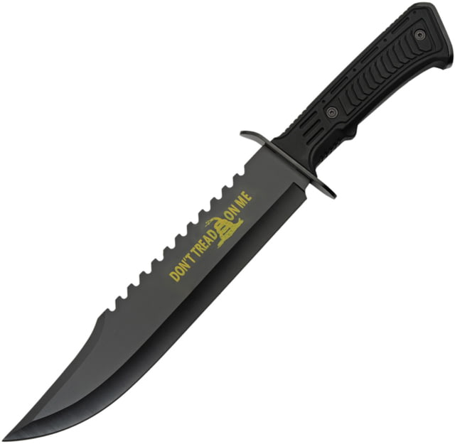 Rite Edge Bowie Don't Tread 10.00 in Fixed Blade Knife Black ABS