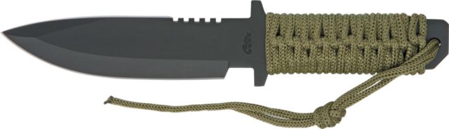 Rite Edge Military Spear Fixed knife spear point blade OD green cord wrapped grip CN - Rite Edge