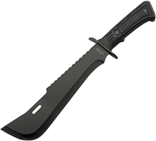 Rite Edge Panga Machete 10.50 in Fixed Blade Knife Black rubberized ABS